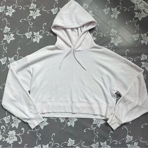 Aritzia Sunday Best Baby Waffle Relaxed Hoodie in Pink Sz Large